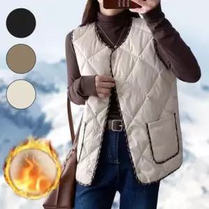 패딩 조끼 경량 브이넥 포켓 여성 퀼팅 베스트
