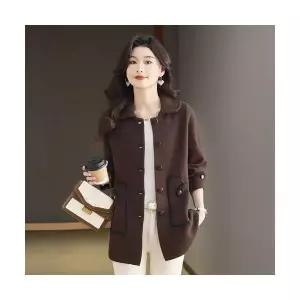 엘럽 여성용 롱 가디건 가을 겨울 모직 봄 중기장 예쁜 엉덩이 가리기 박템3