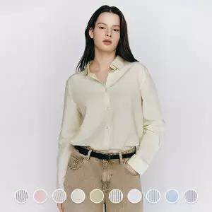 출근룩 오피스룩 지오다노 345510 코튼린넨 셔츠