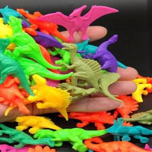 미니 다채로운 공룡 장난감 트리케라톱스 티라노사우루스 솔리드 모델 인지 교육 파티 장식 케이크