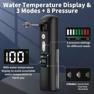 B84B-귀지 제거 키트 스마트 귀 청소기 LCD 전기 물 탱크 포함