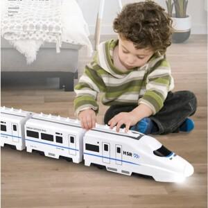 고속철도 기차 장난감 DIY 사운드 라이트 모델 교육용 인터랙티브 시뮬레이션 남아 선물