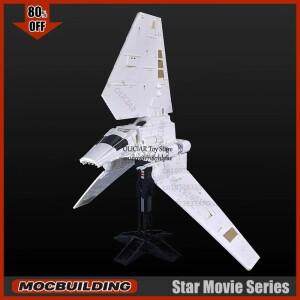 우주 영화 UCCS 셔틀 MOC 블록 장난감 모터 라이트가있는 전투기 기술 벽돌 DIY 조립 컬렉션 장난감 크리스