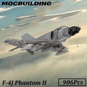 F-4J 팬텀 II 모델 항공기 전투기 MOC 블록 장난감 벽돌 디스플레이, DIY 블랙버드 장난감, 생일 선물, 1:3