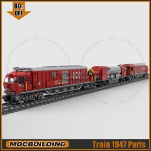 스위스 소방 기차 MOC 블록 장난감 도시 벽돌 DIY 조립 모델  컬렉션 장난감 선물