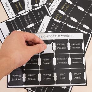 성경 탭, 75개 컬러풀, 및 남성을 위한 라미네이트 공부용 색인 책