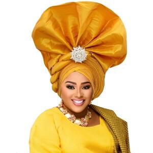여성용 다이아몬드 오토젤 헤드 타이 터번 캡, 아프리카 자동 웨딩 파티 기어, 랩