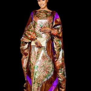 클래식 라마단 아프리카 프린트 드레스, 성인식, 생일 파티, 댄스 등에 우아하게 데뷔하세요.