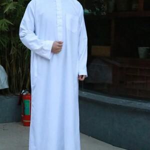 남자 이슬람 가운 높은 칼라 라운드 넥 아랍 민족 의류 긴 튜닉 최고 품질 유행 문화