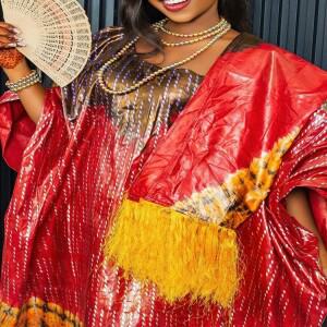 앙카라 여성 파티 웨딩 코튼 다쉬키 로브 스카프 프린트 부부 아프리카 롱 드레스 최 브로케이드