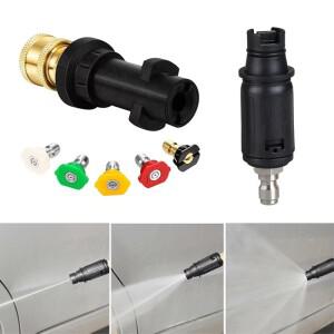 압력 와셔 어댑터 키트 Karcher K2 세차 총 정원 급수 3000 PSI 용 1/4  연결 노즐