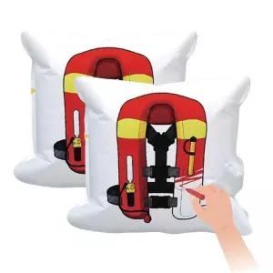 옆집샵 구명조끼 꾸미기 세트 생존수영 교육 즐겁게 배우는 컬러링 빨대 풍선