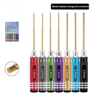 모형 항공기 티타늄 도금 육각형 컬러 핸들 드라이버 세트 RC 제어 자동차 유지보수
