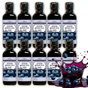 블루베리 퓨레 100% 고함량 안토시아닌 착즙 주스 퓨레 250ml x10병
