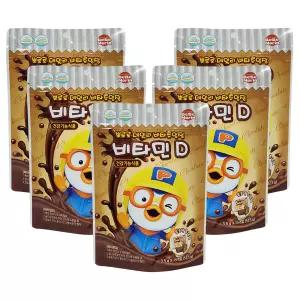 뽀로로 데일리 비타츄잉정 비타민D 초코맛 5개