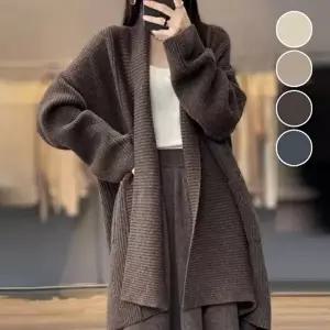 가을 겨울 여성 오버핏 루즈핏 예쁜 니트 롱가디건 (HSJ-WD4422E)