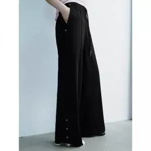 8SECONDS 사이드 스냅 팬츠 블랙