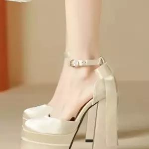 웨딩슈즈15cm 셀프 화보 화이트 웨딩슈즈 본식 촬영