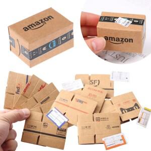 1/5pcs 미니 시뮬레이션 카톤 익스프레스 모조 골판지 상자 인형 집 미니어처 가구 액세서리 장식