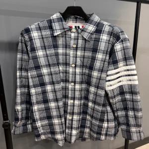 톰브라운 다운필 체크 셔츠자켓 148640401