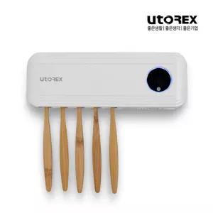 유토렉스 UVC 무선 칫솔살균기 자동살균 온풍건조 모션감지작동 휴대 벽걸이 겸용 충전식 URT-140W-KP
