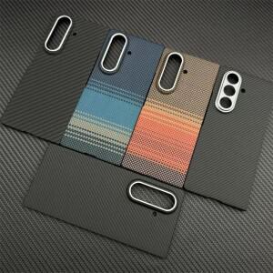 삼성 호환 갤럭시 Z 폴드 8 7 6 5호환용 맥세이프 케이스 슬림 아라미드 카본 파이버 자석 전화 커버 초박