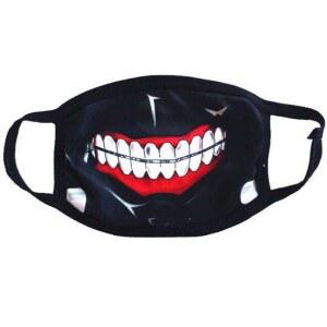 도쿄 구울 마스크 코스프레 남성 선물 블랙 복장 큐빅가면 악세사리 후드 KEN 남자