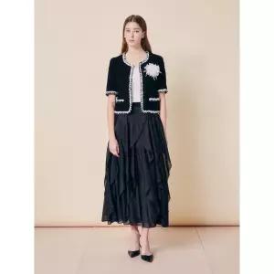 매장정품 JIGOTT 지고트 JS4A0SK101[에어리 시어 티어드 롱 스커트] 1410613