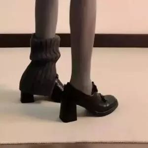 슬송렉샵 여성 빈티지 스몰 로퍼 통굽 양가죽 스틸레토 구두 힐 키작녀 원포인트 하이힐 꾹5