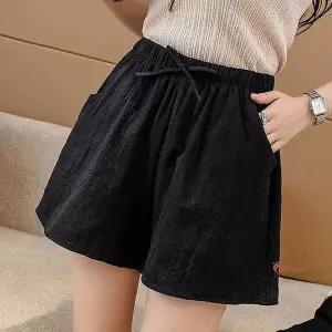 3부 홈웨어 허리밴딩 여름 반바지 데일리pqr331