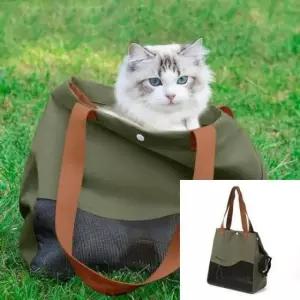 [반려] 카키 이동가방 강아지이동가방 반려동물 강아지가방