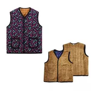 엄마 할머니 겨울 패션 융털 방한 조끼