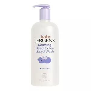Jergens 베이비 카밍 헤드 투 토 리퀴드 베이비 워시 바디 워시 및 샴푸 티어프리 500ml(20온스)