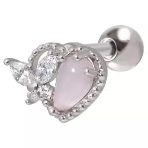 [NS홈쇼핑][미니아트] 써지컬 스틸 베이비 하트 나비 패션 피어싱 한쪽..[35843840]