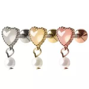 [NS홈쇼핑][미니아트] 써지컬 스틸 캔디 하트 드롭 패션 피어싱 한쪽[35843828]