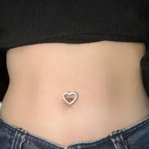 식스미 리버스 하트 배꼽 피어싱 로즈골드 실버 이너컨츠피어싱 써지컬피어싱