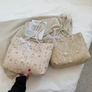 여성 여름 가벼운 핸드 쇼퍼 가방 예쁜 라탄 숄더 백 20대가방 데일리백 데일리가방