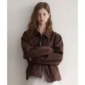 LENAV les 카라 스웨이드 봄버 블루종brown JK0441 3158750