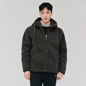 공용 양털 보아 후드 집업-DFRU4323D0V