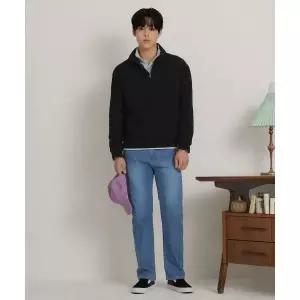 빈폴 BEANPOLE MEN 여름 스탠다드핏 데님 바지 스카이 블루 BC6321C76Q 472915