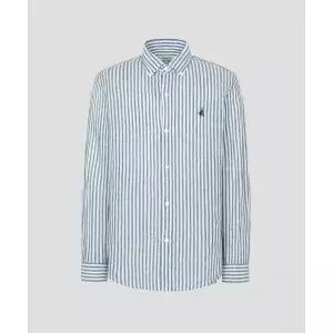 빈폴 BEANPOLE MEN 리넨 스트라이프 셔츠 그린 BC6364C21M 472939