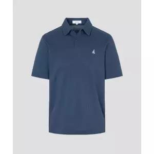 빈폴 BEANPOLE MEN 오픈넥 소프트 반달피케 티셔츠 블루 BC6342C33P 472955