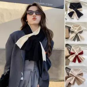 여성 가을 겨울 목도리 스카프 니트 크로스 머플러 니트스카프 가을스카프 털목도리