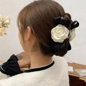 큰집게핀 여성 올림 머리 예쁜 왕 꽃 집게 핀 헤어 악세사리