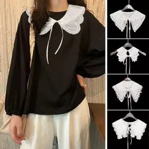 펀칭 프릴 페이크카라 레이스 넥카라 OLS021 넥케이프 이너카라 레이어드카라 넥카라