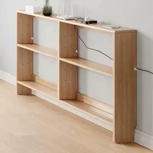 슬림 캐비닛 얇은 데스크 콘솔 원목 나무 테이블 상부 엔틱