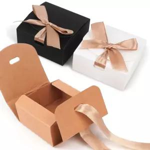 리본 사각 미니 선물 상자 10P 납작 박스 답례품 박스 미니선물상자