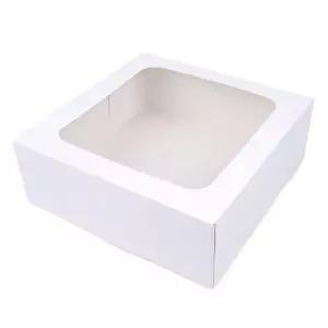 뚜껑 일체형 선물상자 30x30cm 기념품 답례품 박스 투명창선물상자