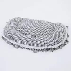 [반려] 고급애견용품 레이스방석 체크블랙 강아지쿠션 방석토퍼 베네슈