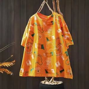 여사친 여름 캐주얼 상의 티 프린트 캐릭터 셔츠 쇼트 레터링 반팔 BE2